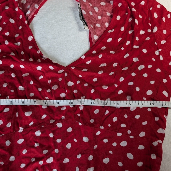 Red Polka Dot Women's Top - Picture 3 of 8